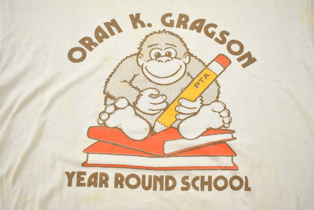 Vintage 1980s Oran K Gragson Year Round School Gorilla T Shirt