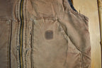 Vintage 1990s Distressed Carhartt Quilt Lined Jacket Vest Mens Large