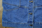Vintage 1990s Vintage Indigo Western Style Button Up Rodeo Vest