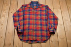 Vintage 1960s Pendleton Plaid Button Up Board Shirt