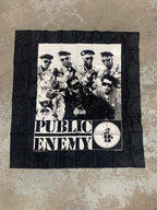 Vintage 1990 Public Enemy Screen Printed Polyester Banner Dead Stock