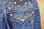 Vintage Y2K Miss Me Bedazzled Low Rise Jeans Size 26x31