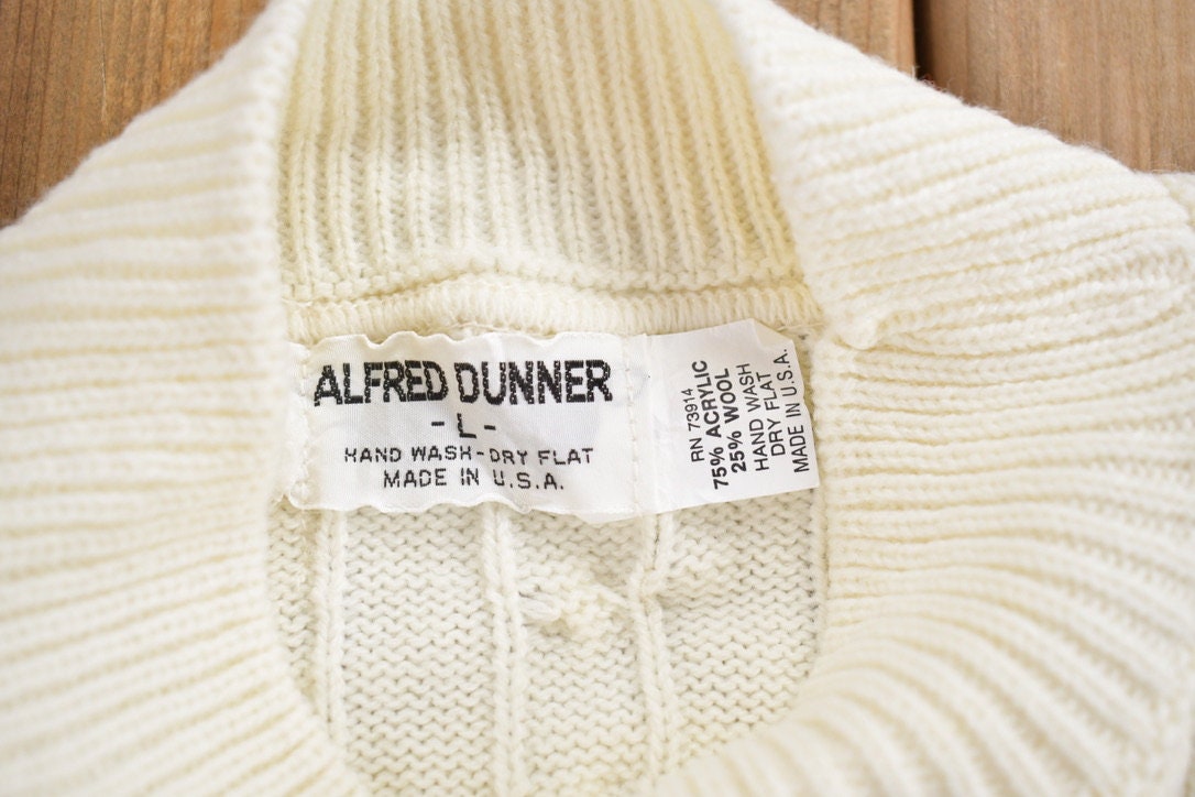 Vintage 1990s Cable Knit Knitted Crewneck Sweater