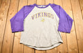 Vintage 1990s Minnesota Vikings NFL Logo Athletic Raglan T-Shirt