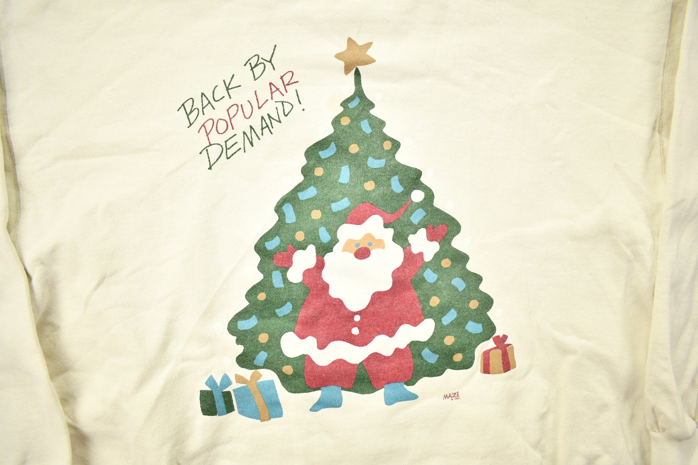 Vintage 1995 Santa Claus Theme Christmas Sweater