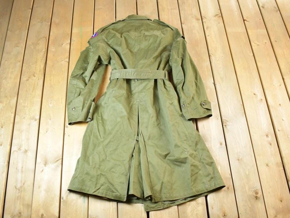 Vintage 1950'S Military OG 107 Trench Coat with Liner