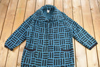 Vintage 1980s European Star Virgin Wool Knit Long Coat