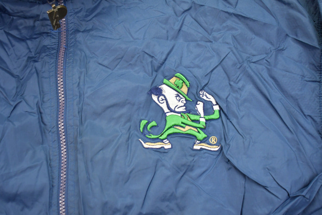 Vintage 1990s Pro Player University Of Notre Dame Fighting Irish Windbreaker Jacket