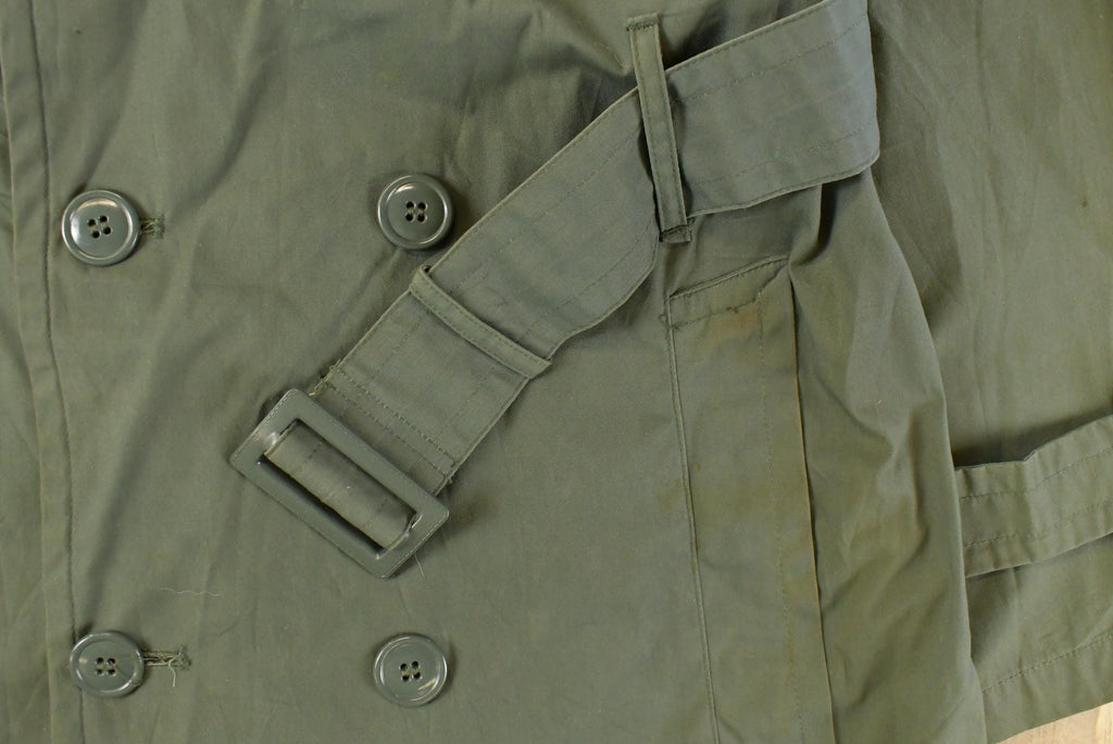 Vintage 1970s Military Overcoat Trench Jacket Men's XS