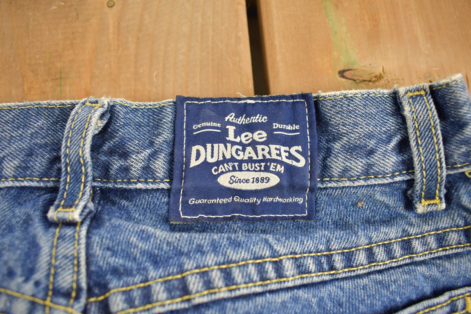Vintage 1980s Lee Dungarees Flared Jeans Size 26 x 33