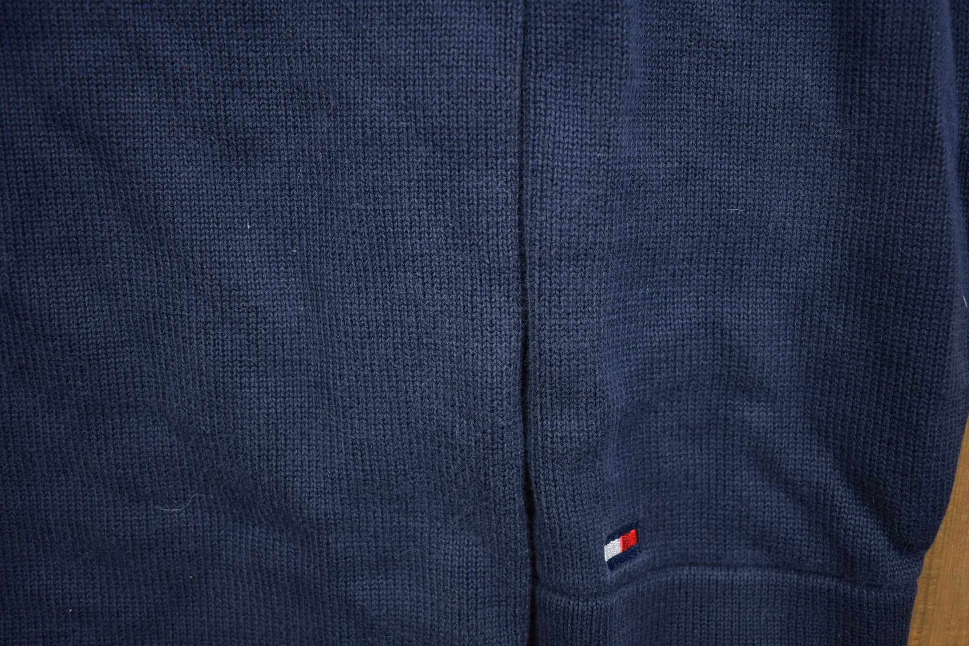 Vintage 1990s Tommy Hilfiger Embroidered Striped Knitted Sweater