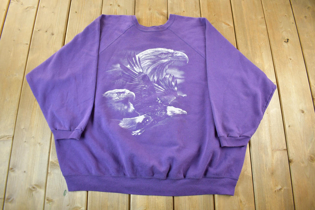 Vintage 1990s Bald Eagle Crewneck Sweatshirt Women's 3X