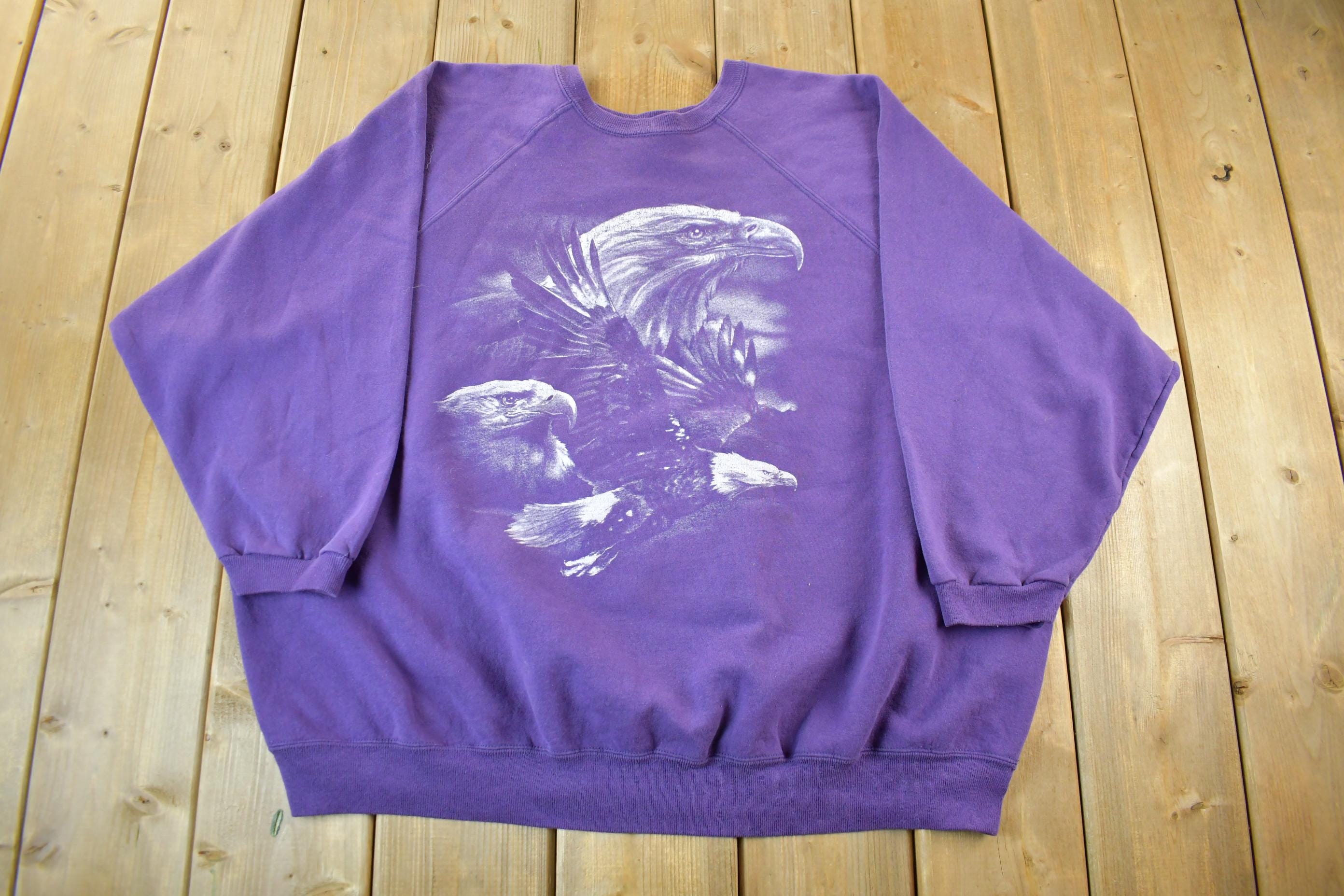 Vintage 1990s Bald Eagle Crewneck Sweatshirt Women's 3X