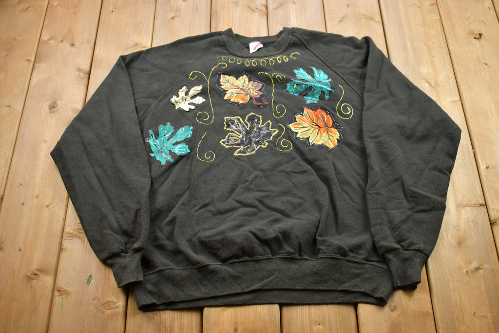 Vintage 1990s Fall Theme Crewneck Sweater
