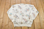 Vintage 1990s Pastel Teddy Bear Crewneck Sweater