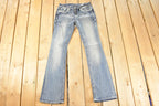 Vintage Deadstock Y2K Grace In LA Bedazzled Bootcut Low Rise Jeans Women's Size 26 x 31