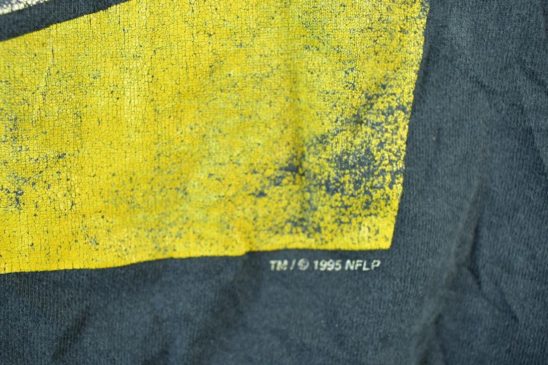 Vintage 1995 Pittsburgh Steelers All Over Print NFL Graphic T-Shirt