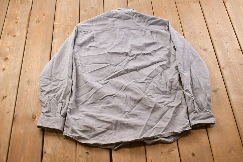 Vintage 1990s Flame Resistant Carhartt Blank Button Up Shirt