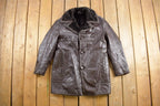 Vintage 1980s Faux Fur Lined Leather Jacket