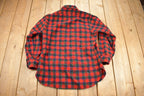 Vintage 1950s Pendleton Plaid Flannel Button Up Board Shirt