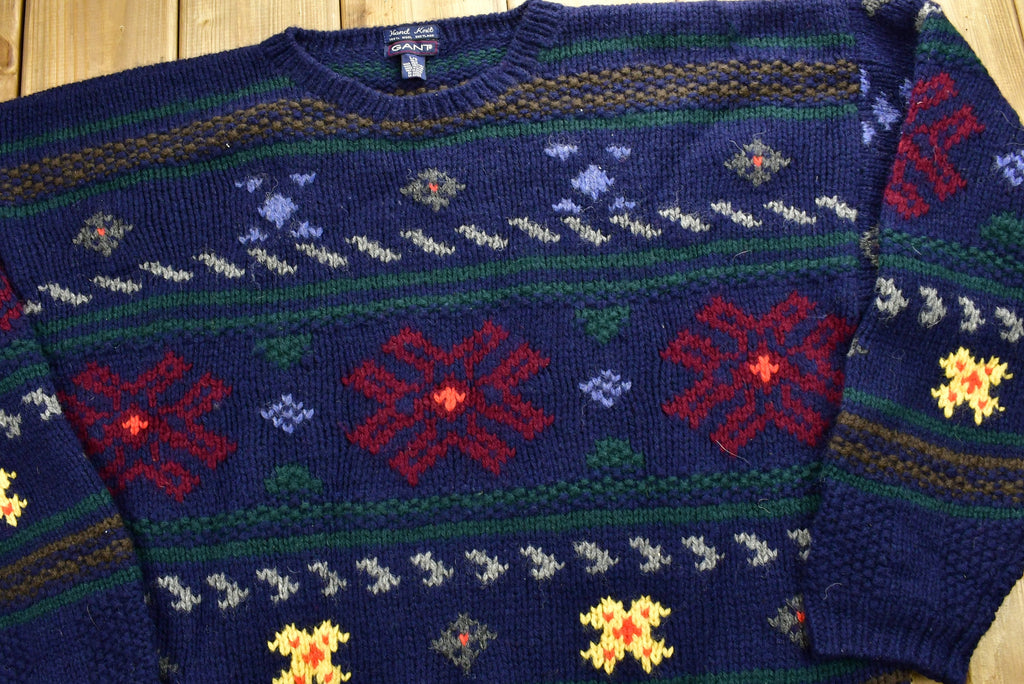Vintage 90's 100% Wool Hand Knit Sweater