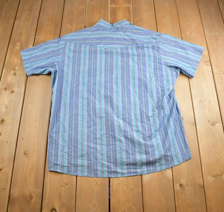 Vintage 1990s Wrangler Western Shirts Blank Shirt Sleeve Pearl Button Up Shirt