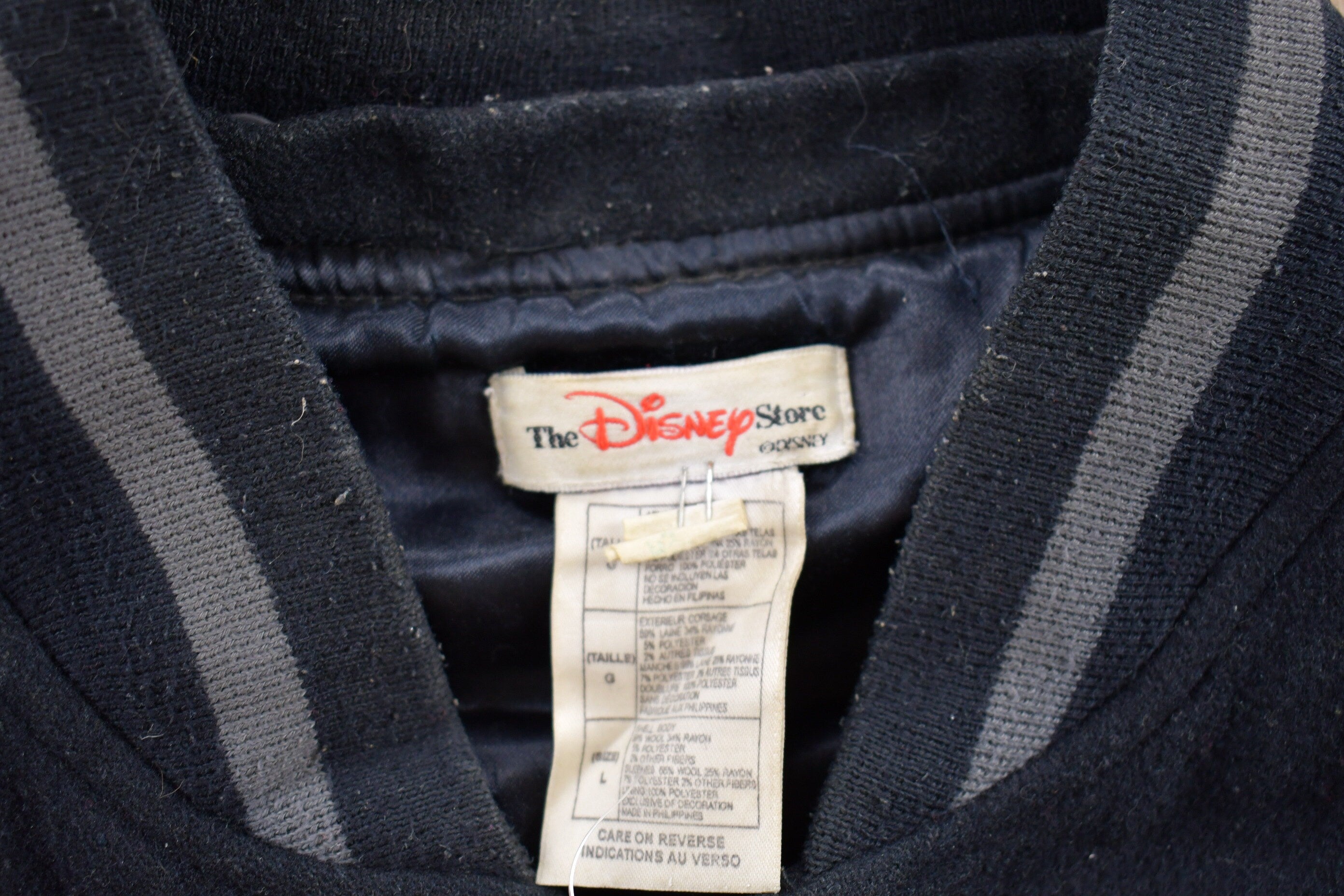 Vintage 1990s Mickey Mouse Graphic Wool Varsity Bomber Jacket