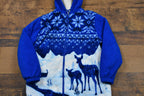Vintage 1990s Winter Theme Classic Editions Full Zip Fleece Sweatshirt