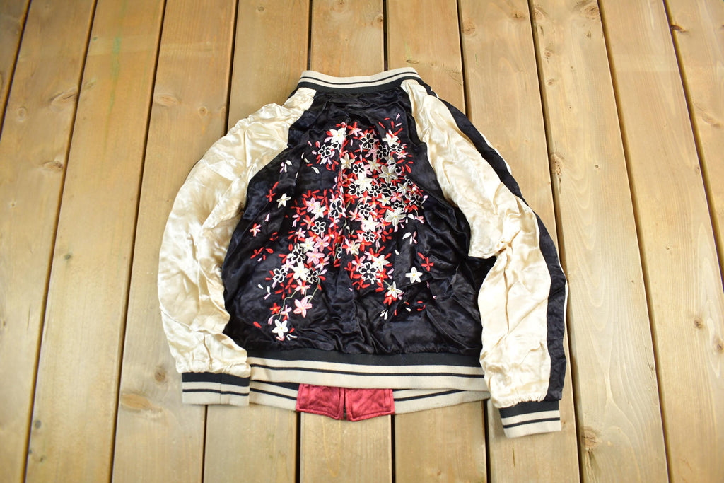Vintage 1970s USA Korean Sukajan Souvenir Bomber Jacket Adult XS