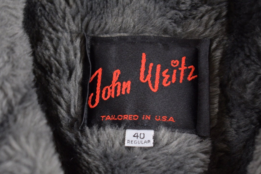 Vintage 1980s John Weitz Long Wool Coat