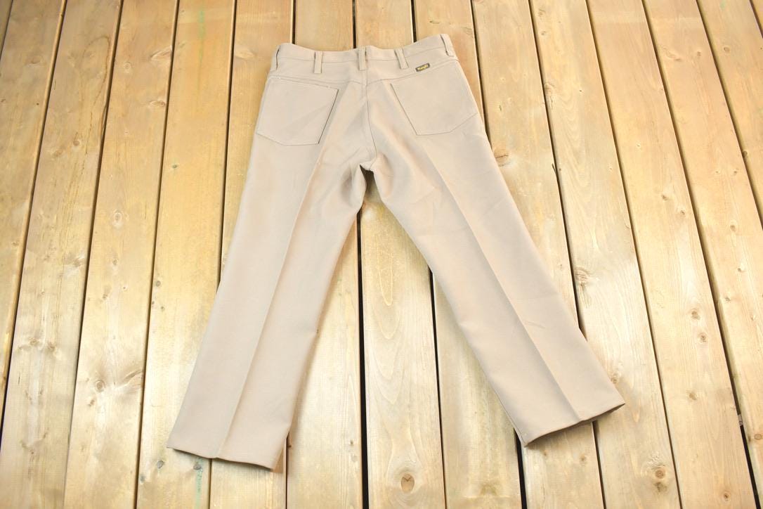 Vintage 1970s Wrangler Pants Size 34 x 26 Made In USA
