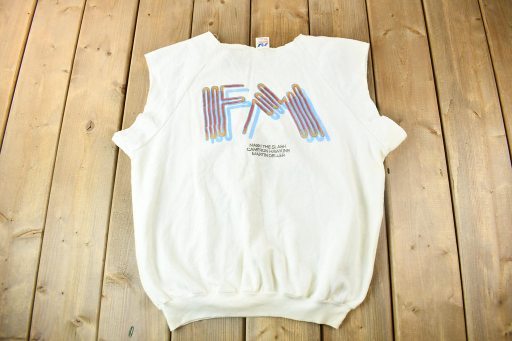 Vintage 1980s Nash The Slash Cameron Hawkins Martin Deller Graphic Crewneck Sweatshirt