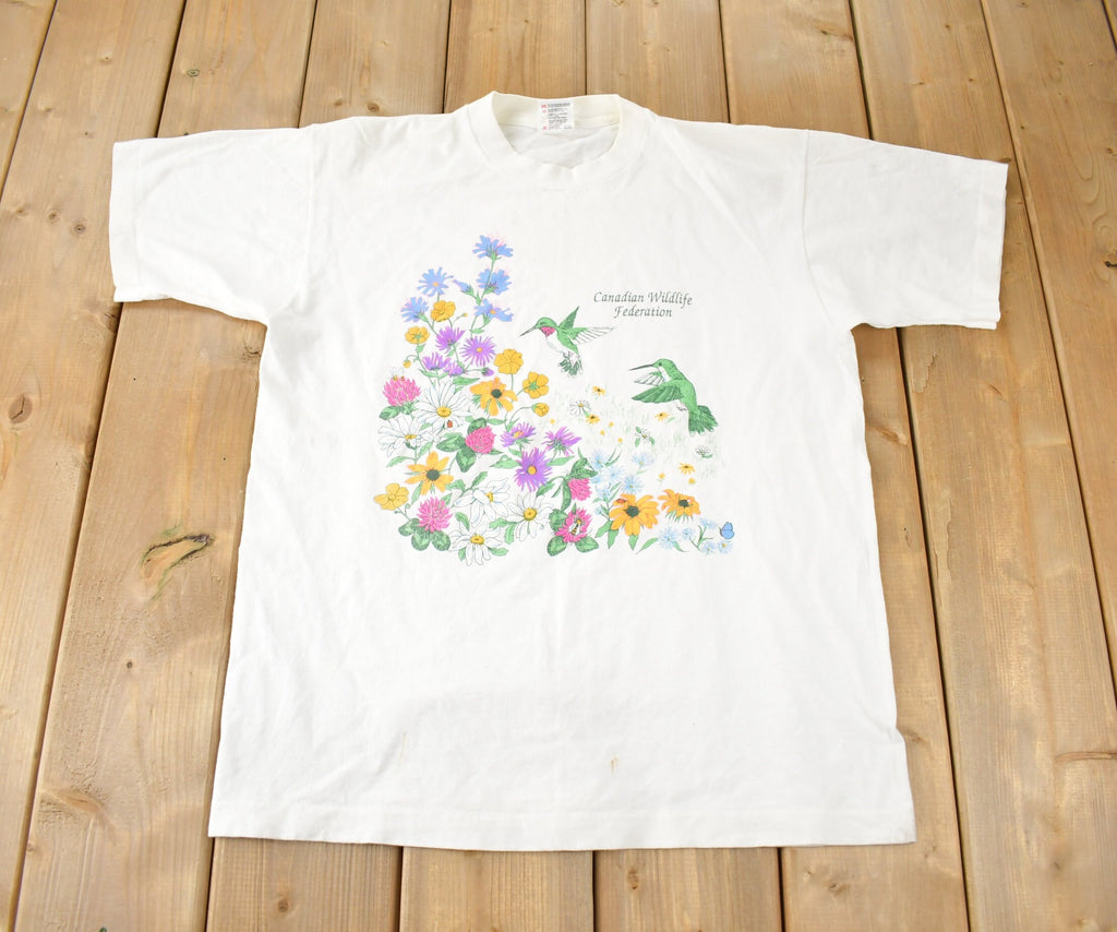 Vintage 1994 Canadian Wildlife Federation Souvenir Travel T Shirt Made In Canada