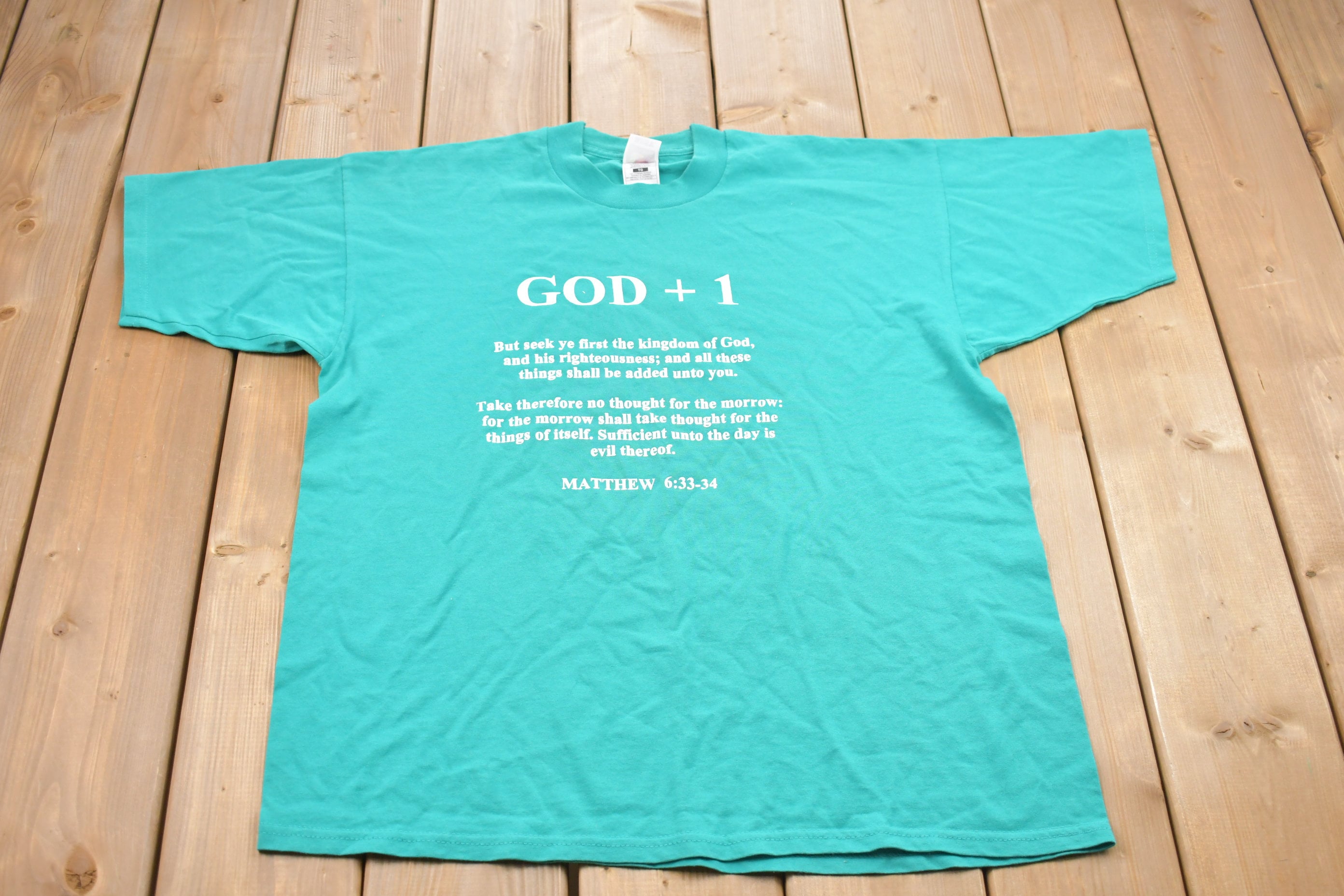 Vintage 1990s Bible Verse Graphic T-Shirt