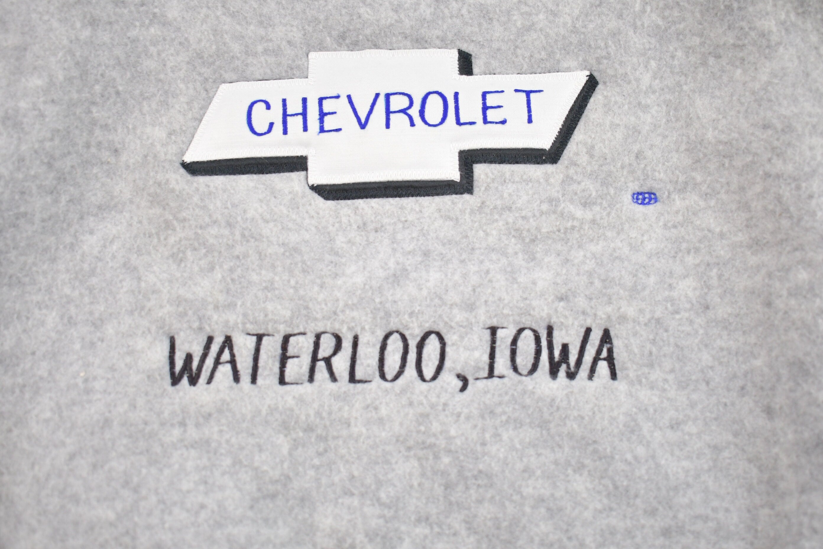 Vintage 1990s Chevrolet Hartwell Satin Wool Bomber Jacket