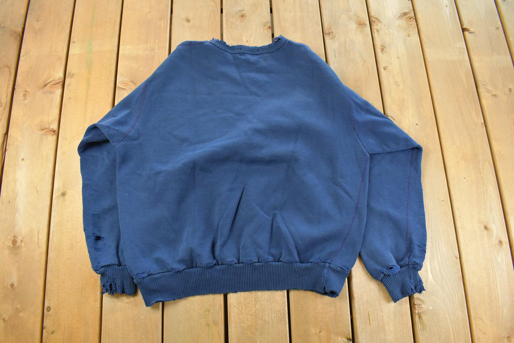 Vintage 1990s Distressed University Of Michigan Wolverines Collegiate Crewneck Sweatshirt Men's Large