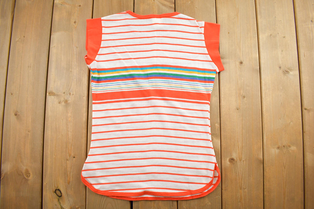Vintage 1990s Striped Crewneck T-shirt Made in USA