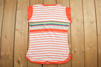 Vintage 1990s Striped Crewneck T-shirt Made in USA