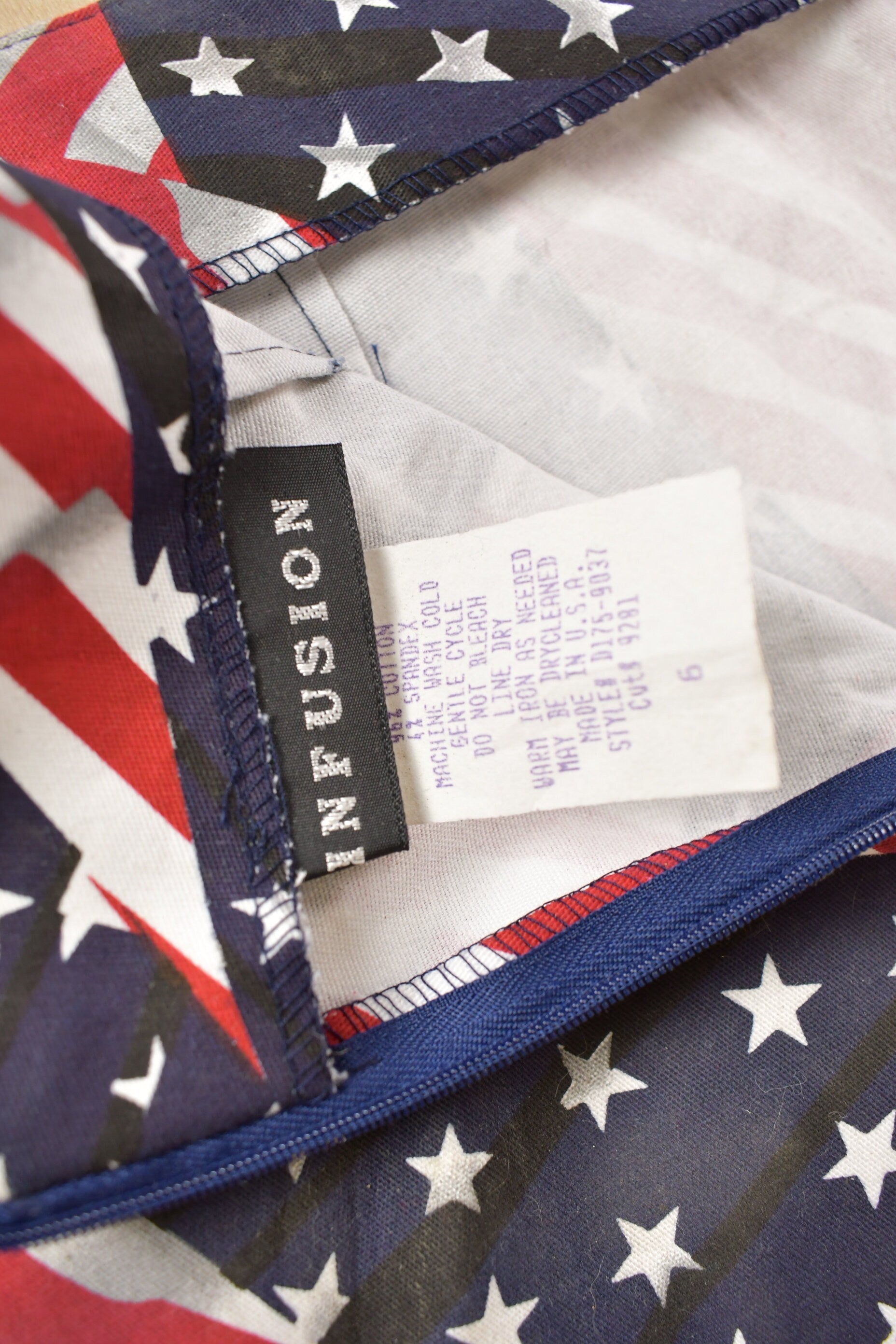 Vintage 1990s American Flag Theme Skirt Size 30