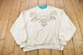 Vintage 1990s Feather Theme Crewneck Sweatshirt