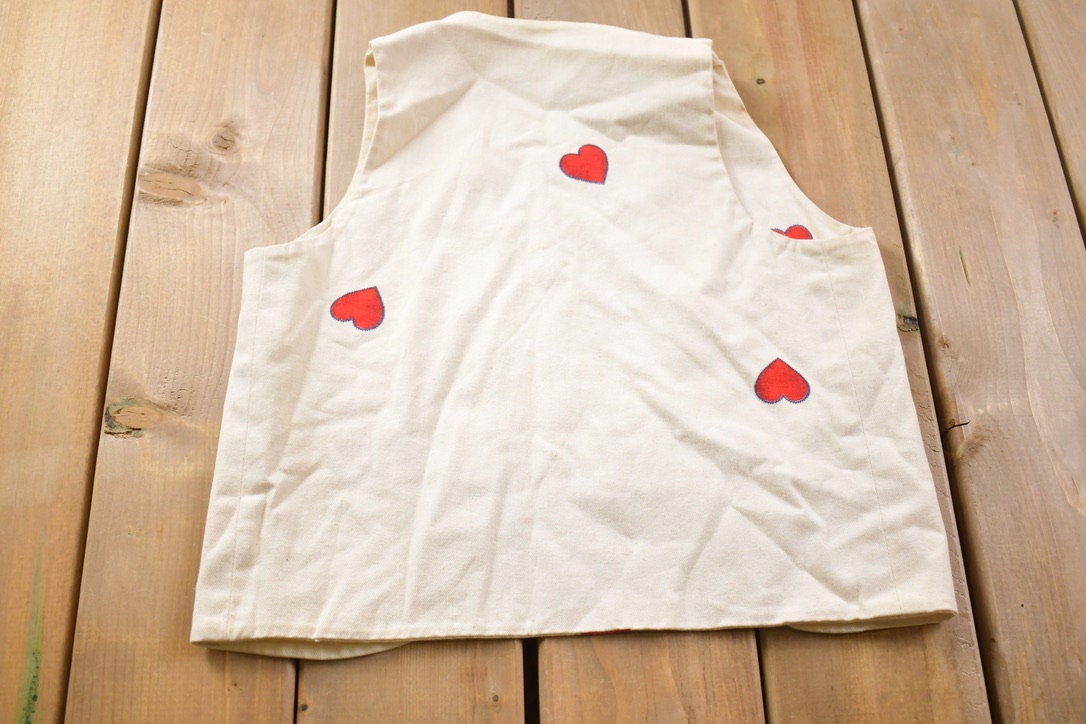 Vintage 1970s Hearts Pants And Vest Set