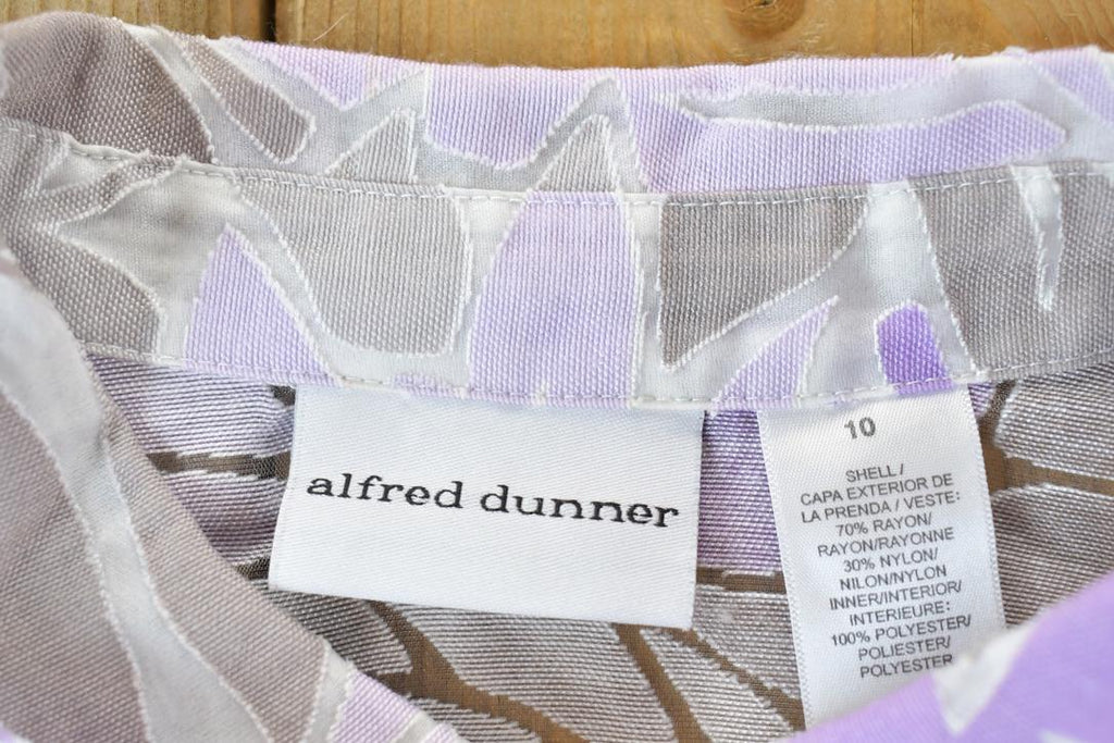 Vintage 1990s Alfred Dunner Floral See Through Button Up Shirt