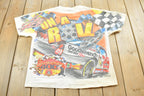 Vintage 1990s Kevin Harvick Looney Tunes All Over Print All Tuned Up NASCAR Racing T-Shirt Mens L / Racing Tee / 90s Nascar / Single Stitch