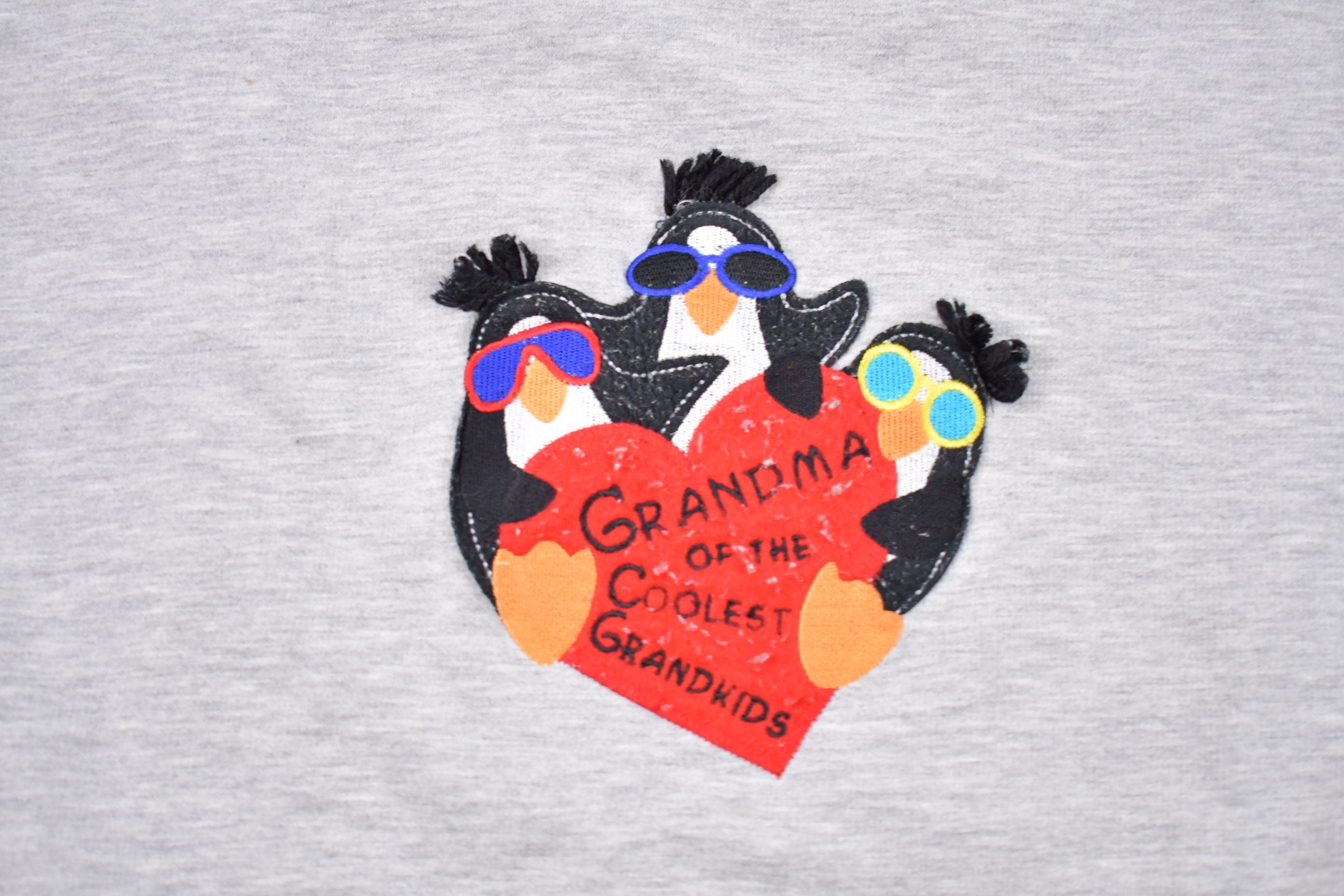 Vintage 1990s Penguin Embroidered Grandma Crewneck
