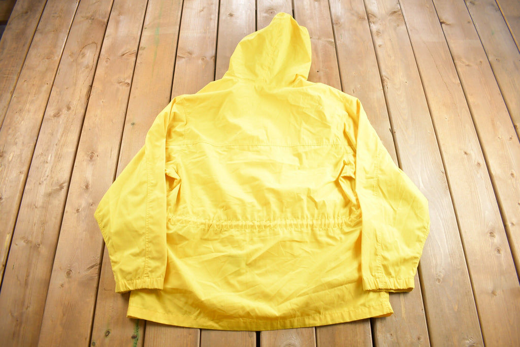 Vintage 1980s Blank Yellow Windbreaker Jacket