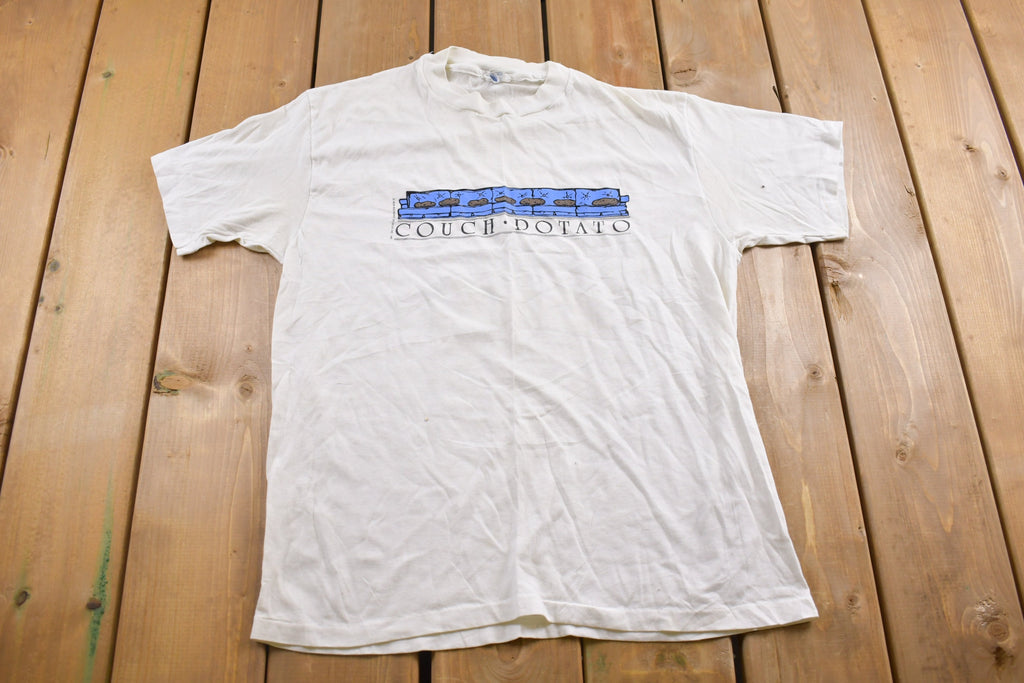 Vintage 1987 Couch Potato Funny Graphic T Shirt