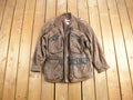 Vintage 1990s Pelle Cuir Leather Winter Jacket