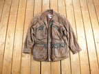 Vintage 1990s Pelle Cuir Leather Winter Jacket