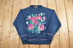 Vintage 1990 Eddie Bauer Floral Knit Sweater