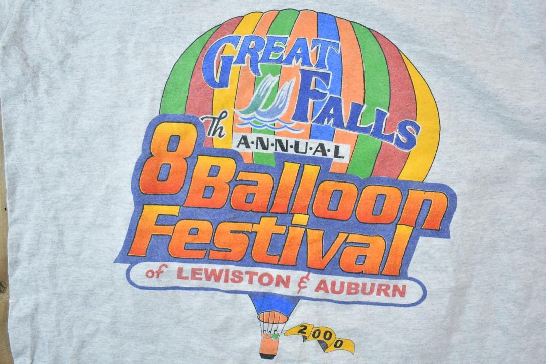 Vintage 2000 Great Falls Balloon Festival Lewiston Souvenir T-Shirt